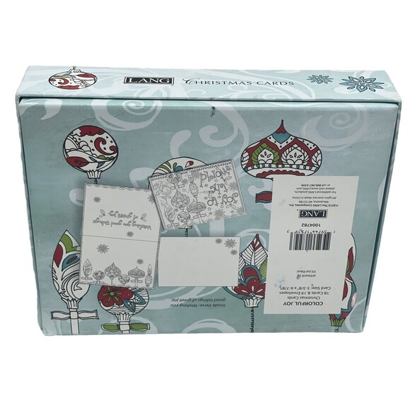 Lang Coloring Christmas Cards Joy The World 18 Cards - Picture 6 of 7